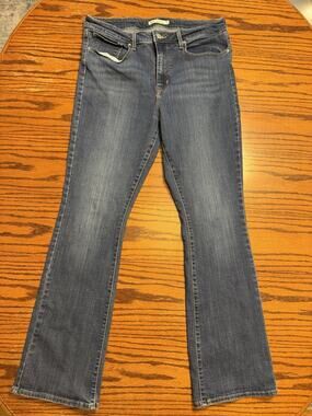 Levi's Women's 725 High Rise Bootcut Jeans Tag Size 33x32 Blue Denim